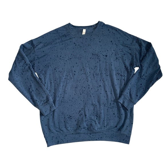 Athleta Tops - Athleta Studio to Street Splatter Print Sweatshirt Blue Size S